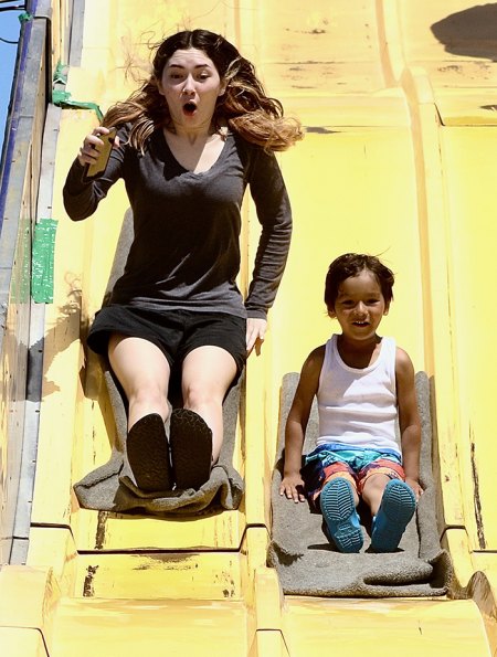 The Giant Slide was a popular event at Lemoore Days